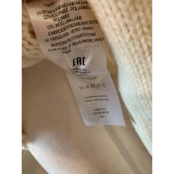 NWT $1121 Alessandra Rich V-neck button-fastening cardigan - Picture 6 of 6